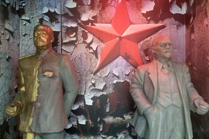 Statues of Stalin and Lenin at Museum of Communism